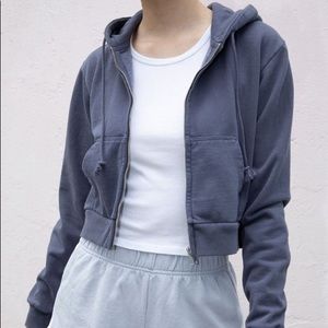 Brandy Melville Nacy Crystal Zip Up